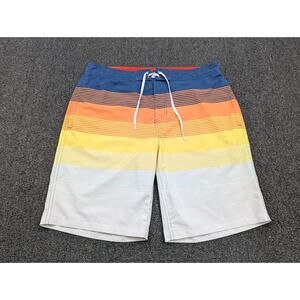Goodfellow & Co Men's Sunset Striped Swim 10" Board Shorts Swim Trunks Size 36